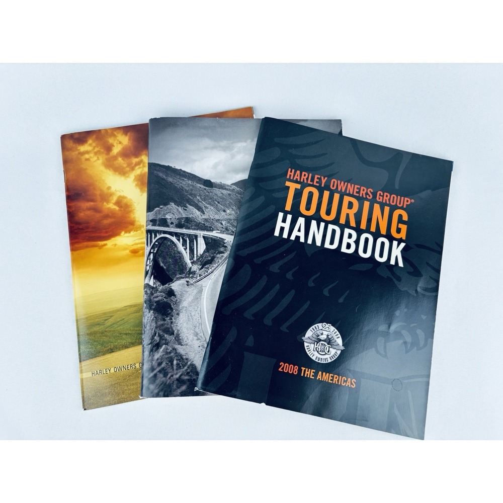 3 Harley Davidson 2007-2010 Harley Owners Group Touring Handbook Lot Atlas Maps